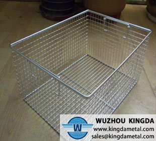 Stackable metal square basket